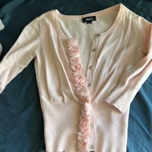 Frilly blush cardigan